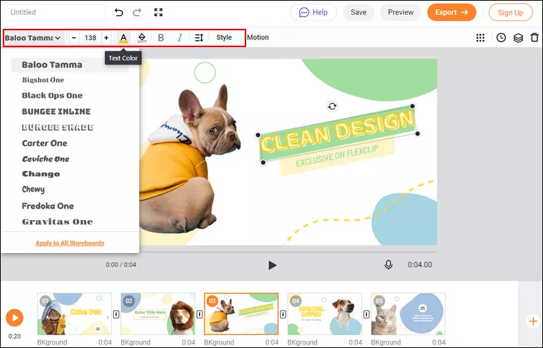Adjust Animation Text Effects