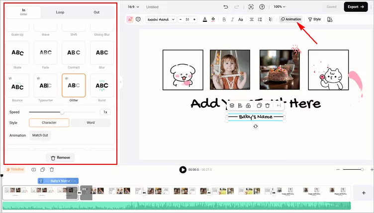 Make Text Animation Online - Animated Basic Text