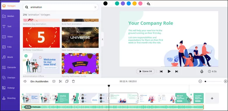 make animated videos by FlexClip’s readymade animation templates