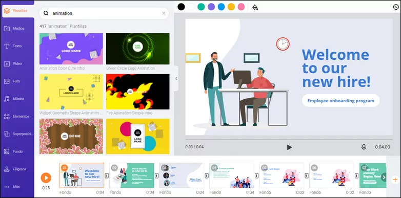 make animated videos by FlexClip’s readymade animation templates