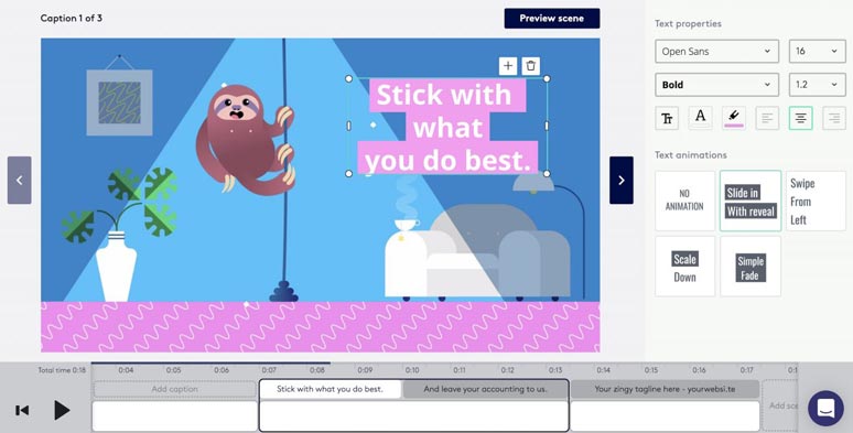Quickly create compelling animated videos by Biteable