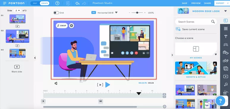 Use Powtoon to create professional animated videos