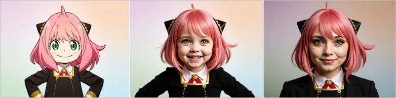 Anime Character to Real Photo with FlexClip
