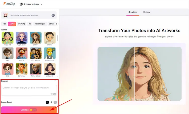 Convert Anime Character to Real Photo