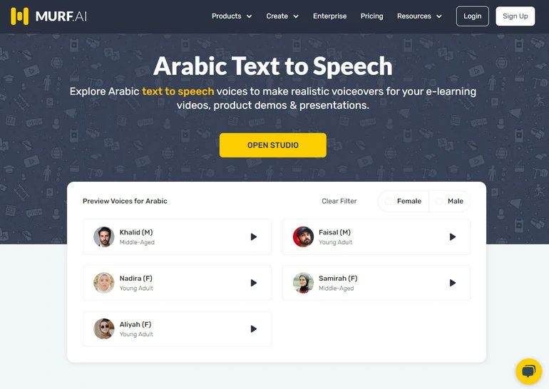 Arabic Text-to-Speech Tool - Murf Overview