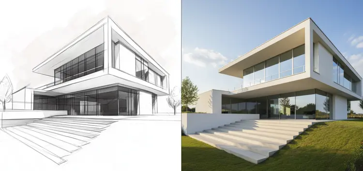 Architectural Rendering Example - FlexClip