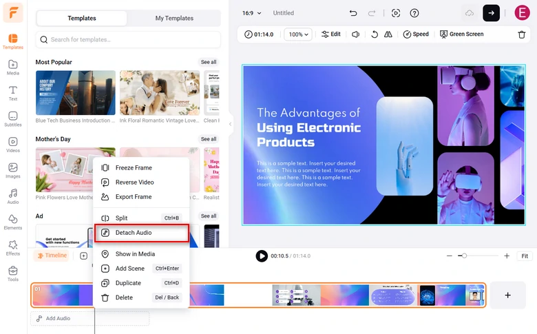 Detach Audio from Video