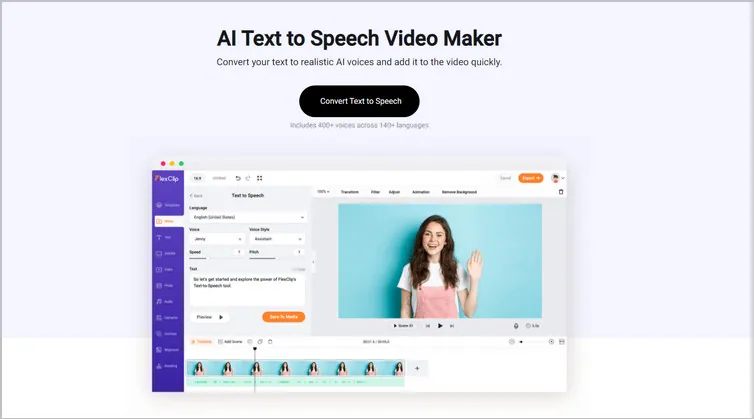 AI Text to Speech - FlexClip