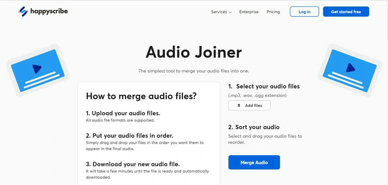A Handy Audio Merger Online to Combine Audio - Happyscribe