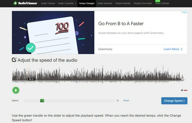 Audio Speed Changer Online - Audio Trimmer Speed Changers