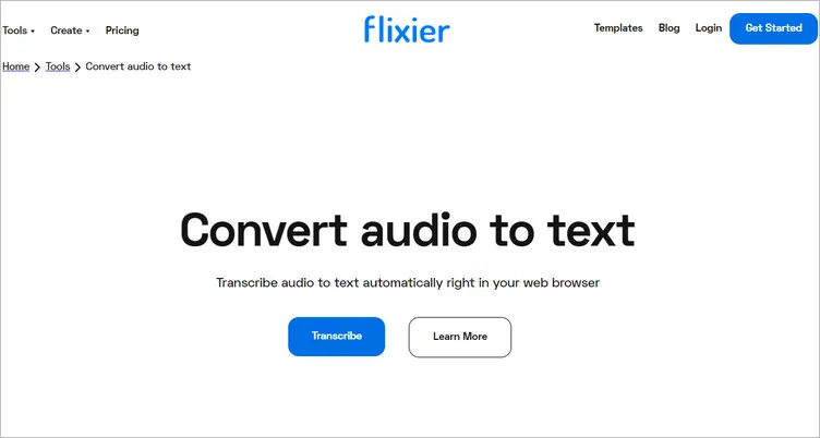 Audio to Subtitle Converter: Flixier
