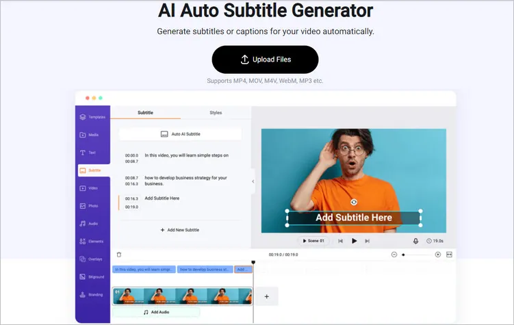 FlexClip AI Auto Subtitle Generator