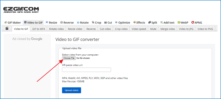 Convert video to animated GIF online for free