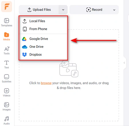 Upload Baby Photo/Video to FlexClip