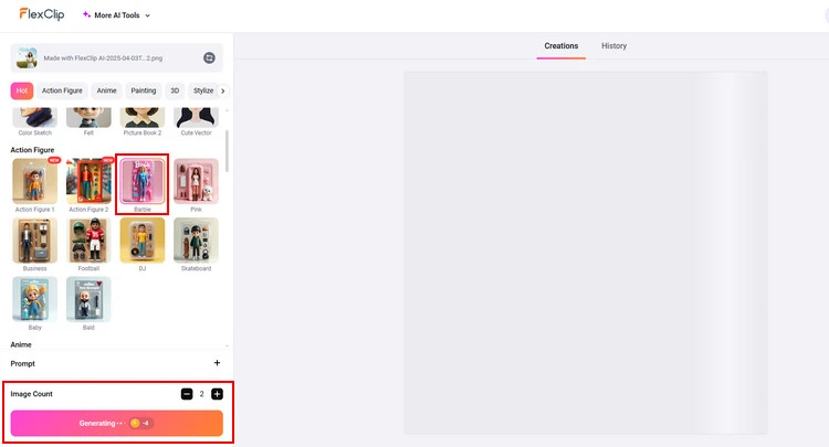 Add Barbie Box Filter to Photo - FlexClip