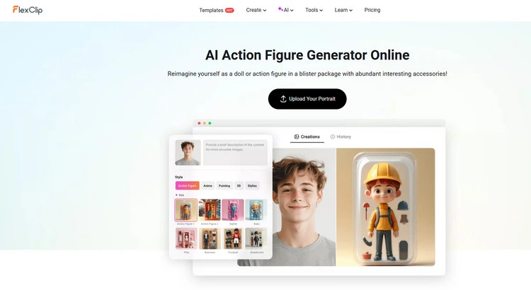 Upload Photos to AI Image to Image Generator - FlexClip