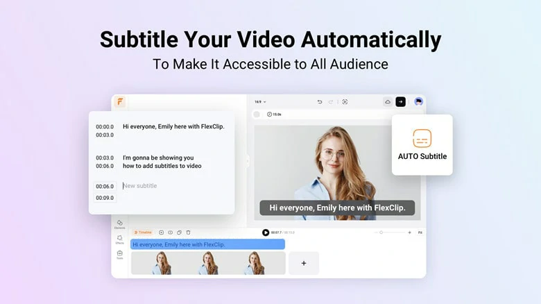 Automatically Generate Subtitles for Bedtime Story Video with FlexClip