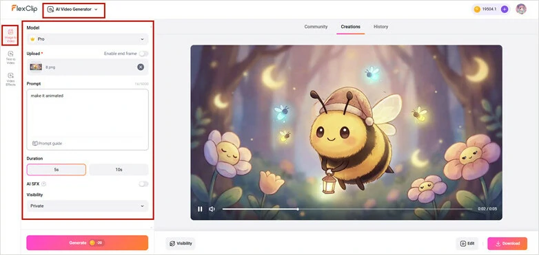 Turn Character Images into Videos