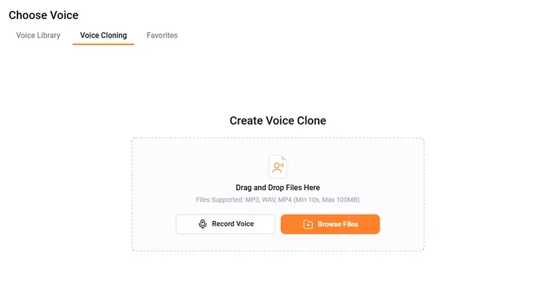 Voice clone feature