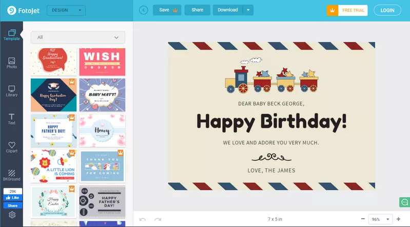 FotoJet Birthday Card Maker