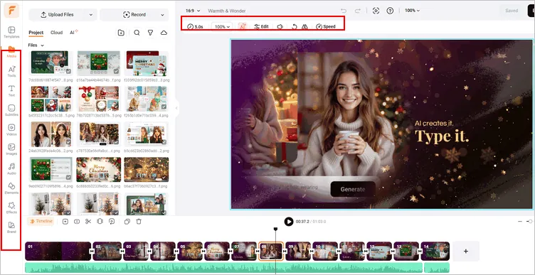 Auto Edit to Turn Your Footage into a Christmas Ad Automatically- Edit