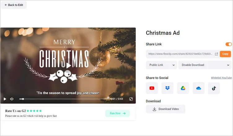 Download and Share the Christmas Ad video
