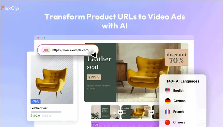 FlexClip's AI Product URL to Video Generator for Your Christmas Ad