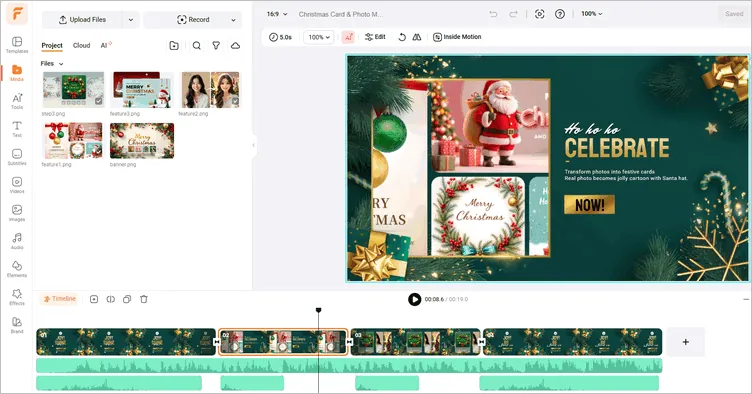 Recreate Any Christmas Template for a Custom Christmas Ad Video - Edit