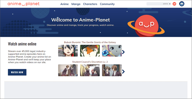 Free Anime Site to Watch Anime Online for Free - Anime Planet.