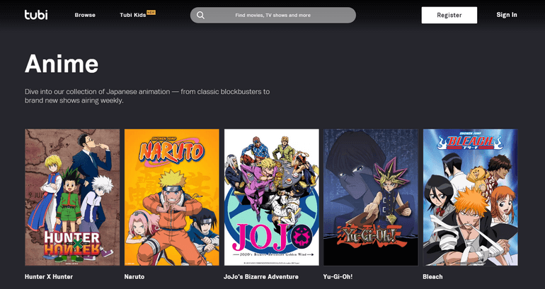 Free Anime Site to Watch Anime Online for Free - Tubi