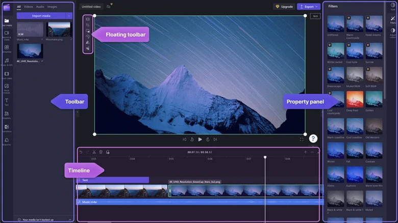 Bester kostenloser Video-Editor für Windows 10 - ClipChamp