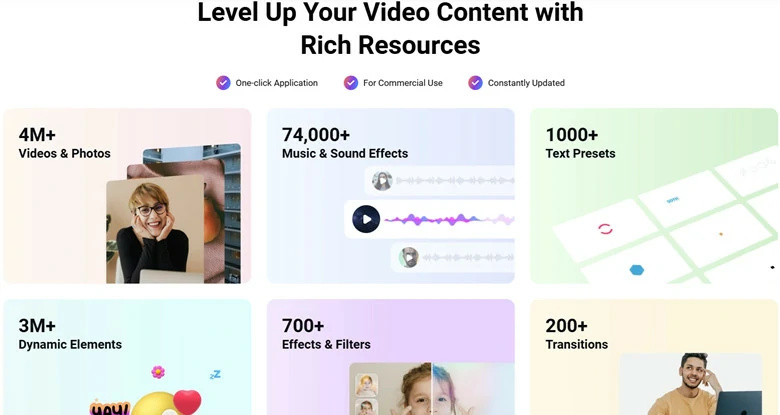 Abundant Media Resources in FlexClip