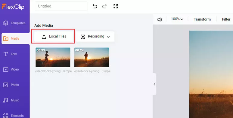 Upload video assets to media library
