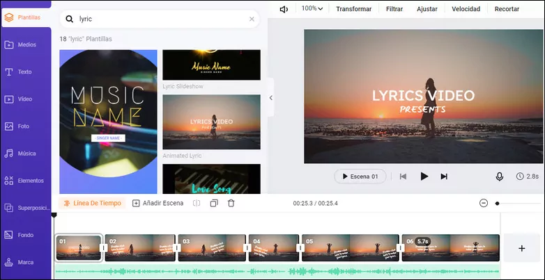 Free Online Lyric Video Maker - FlexClip