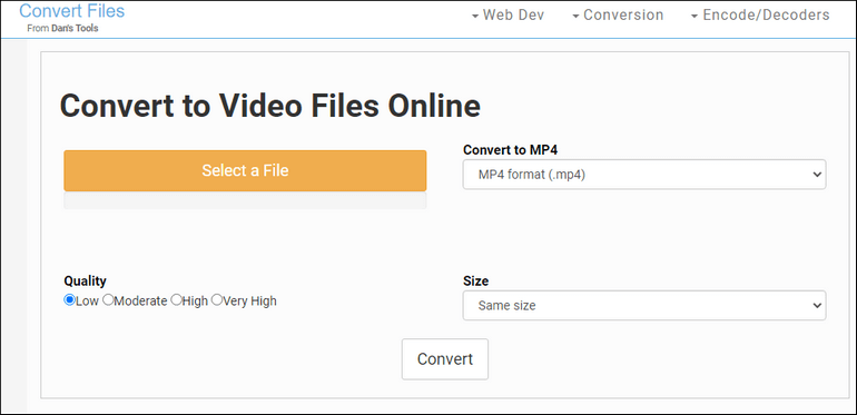Change Video Resolution with Files-conversion