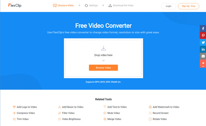 Change Video Resolution with FlexClip Video Converter