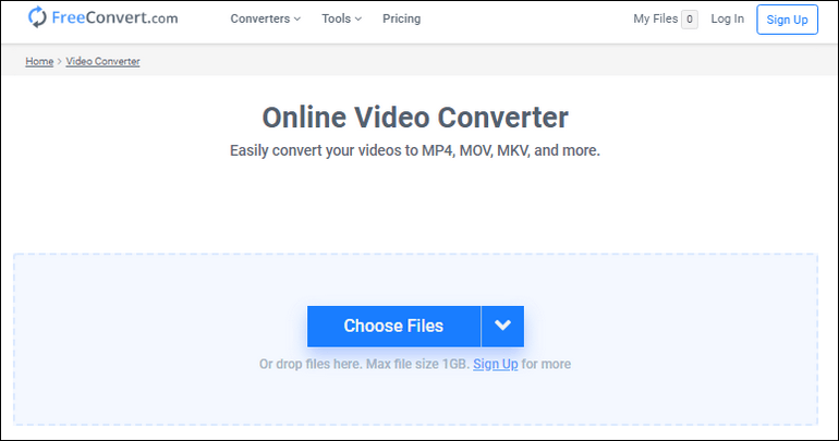 Change Video Resolution with FreeConvert.com