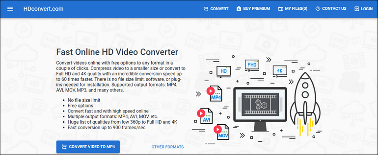 Change Video Resolution with HDconvert.com