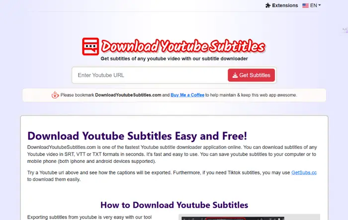 DownloadYoutubeSubtitles