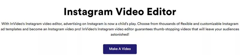 Best Online Instagram Video Editors - InVideo