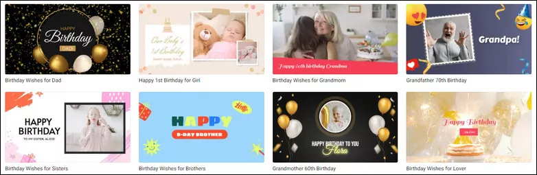 Select a free birthday slideshow template