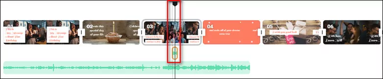 Sync the birthday video movements with exact music or sound effects beats