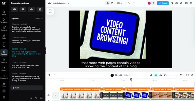 Blog to Video Converter CapCut