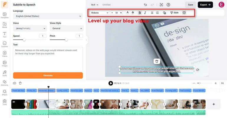 Make Edits to Level Up Blog Video