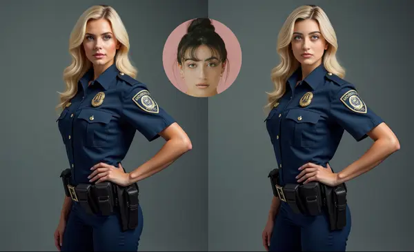 Swap Body with Police Example - FlexClip