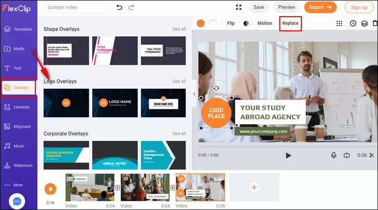 Add Logo to the Bumper Video via Overlay Feature