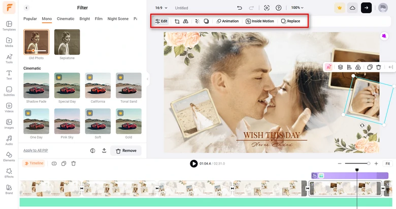 FlexClip Editing Tools