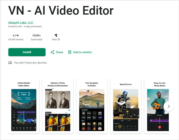 Alternative to CapCut for Mobile - VN Video Editor