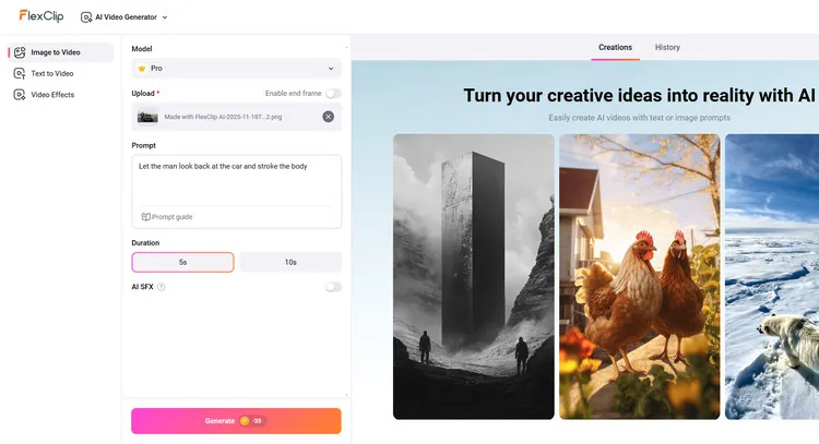 Generate Car Video Clips with AI