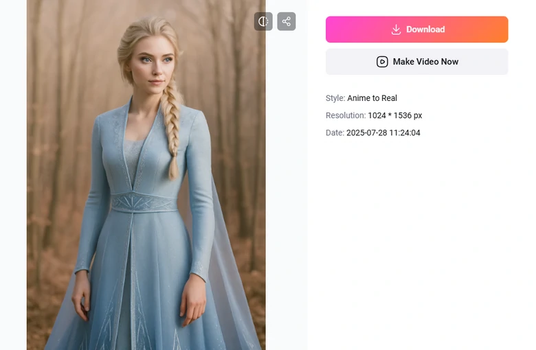 Preview the Real Image Output